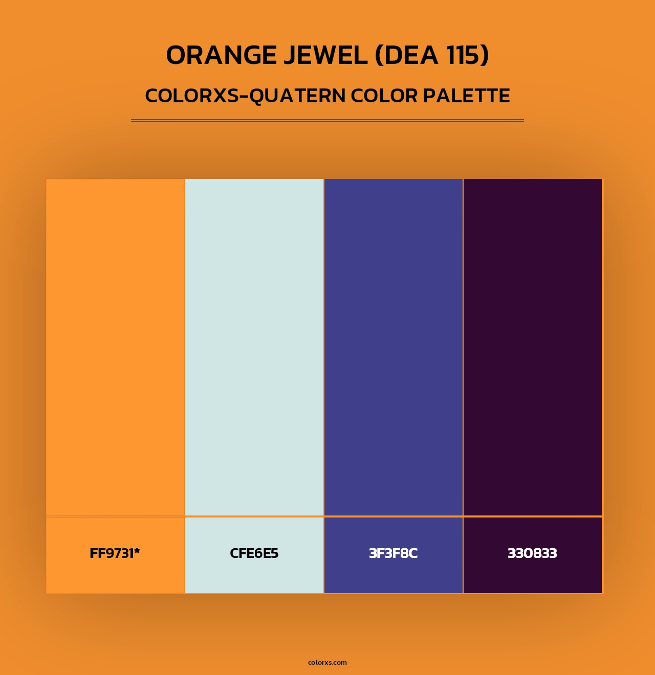 Orange Jewel (DEA 115) - Colorxs Quad Palette
