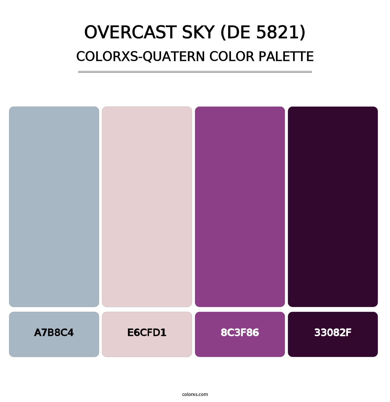 Overcast Sky (DE 5821) - Colorxs Quatern Palette