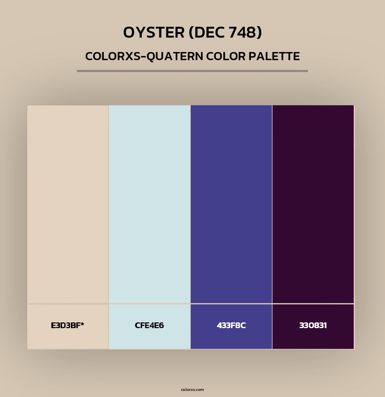 Oyster (DEC 748) - Colorxs Quad Palette