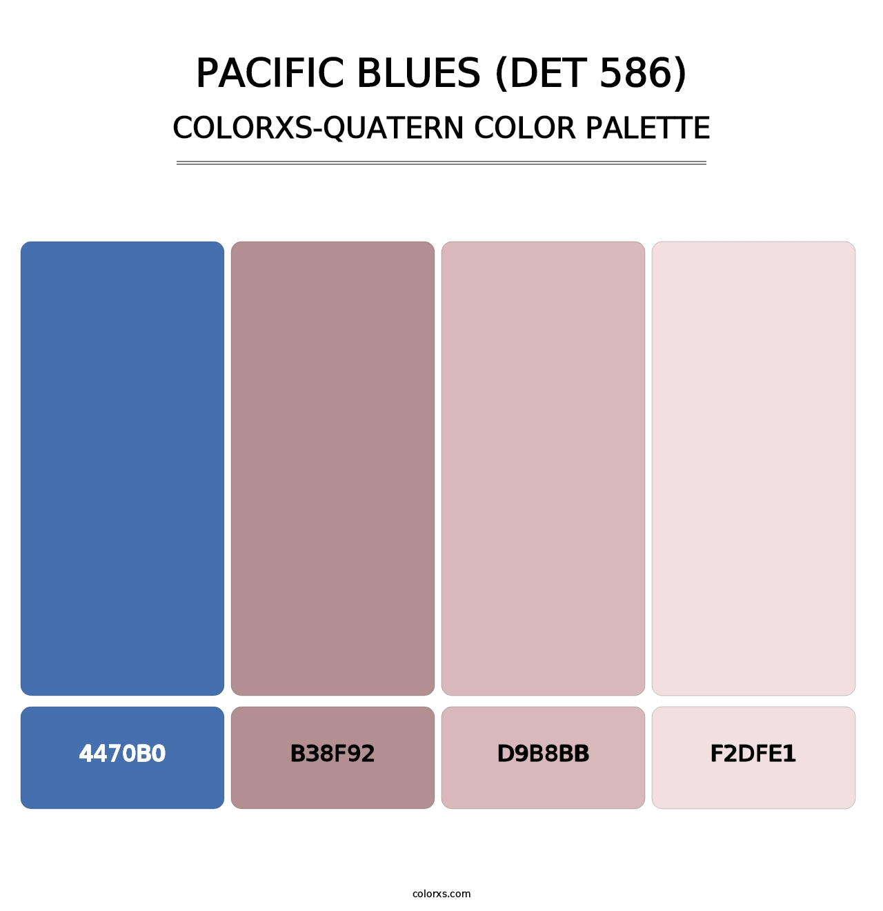 Pacific Blues (DET 586) - Colorxs Quatern Palette