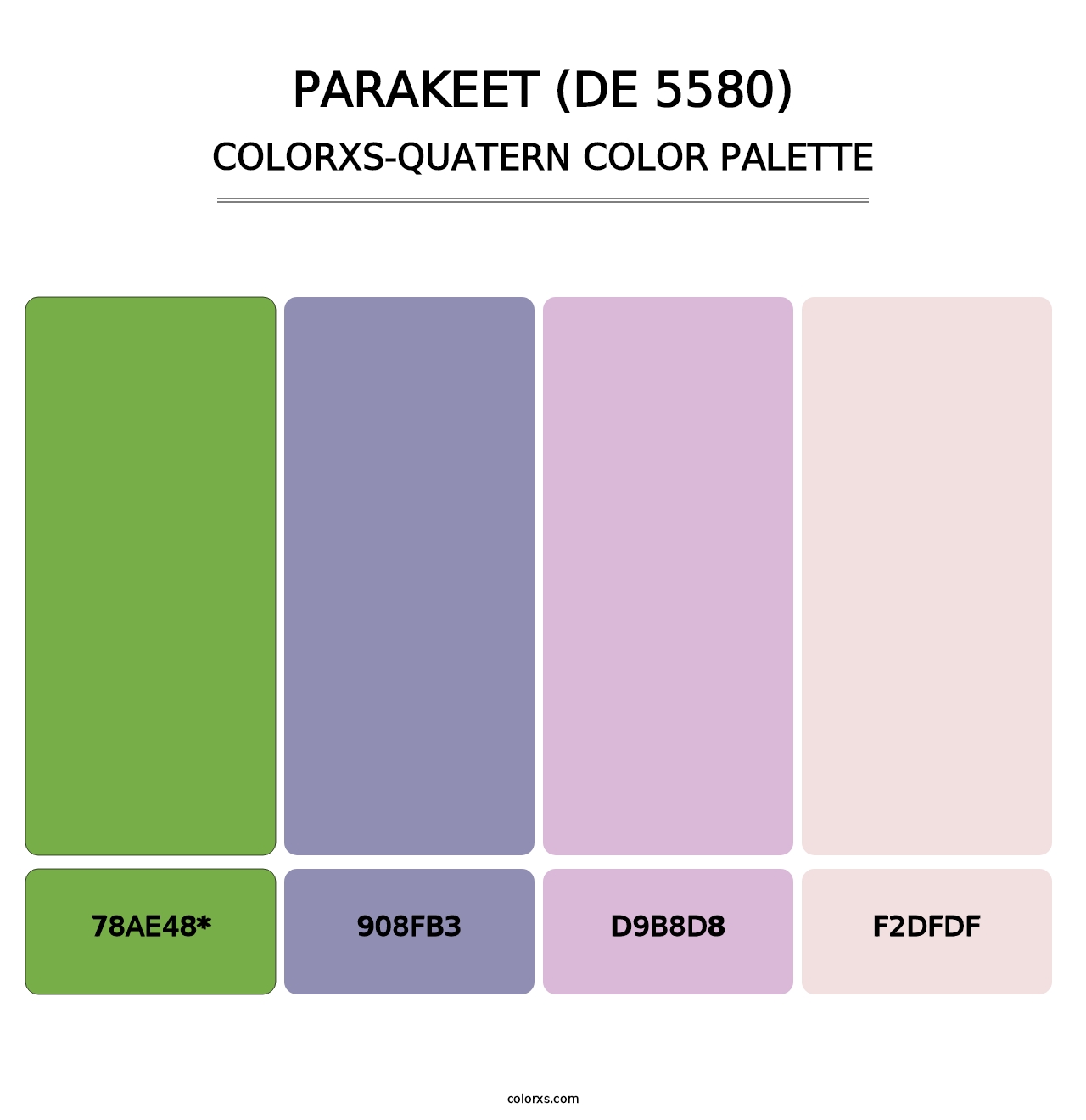 Parakeet (DE 5580) - Colorxs Quatern Palette
