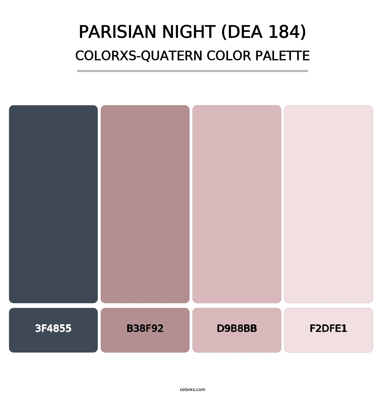 Parisian Night (DEA 184) - Colorxs Quatern Palette