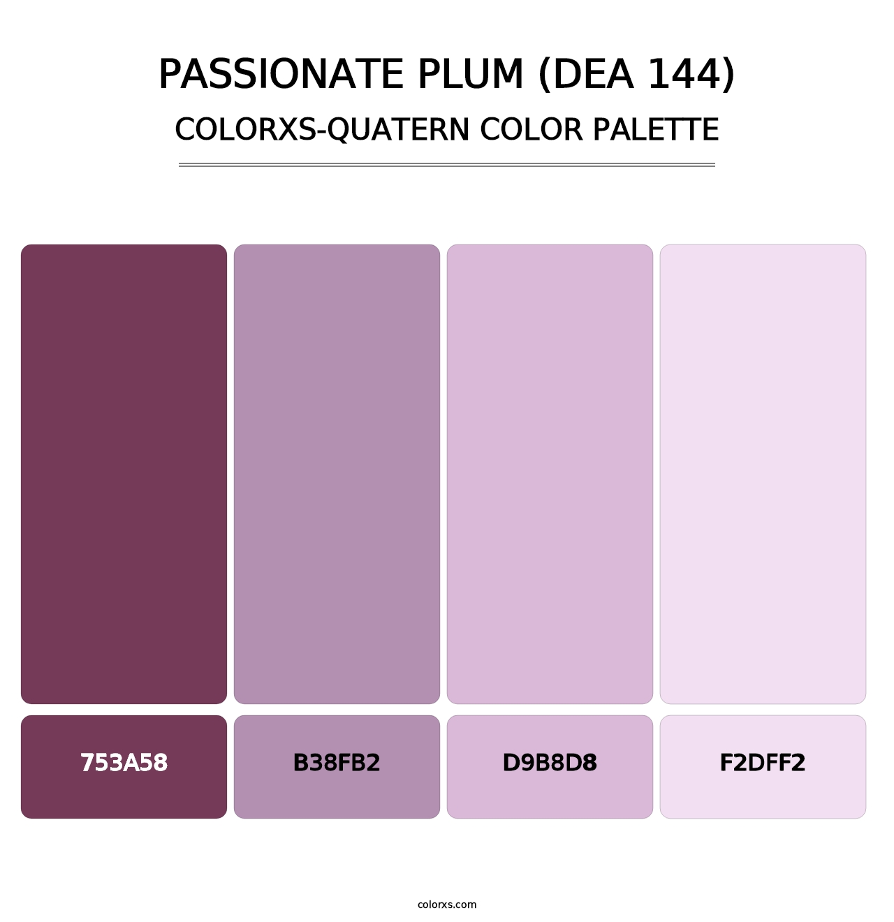 Passionate Plum (DEA 144) - Colorxs Quatern Palette