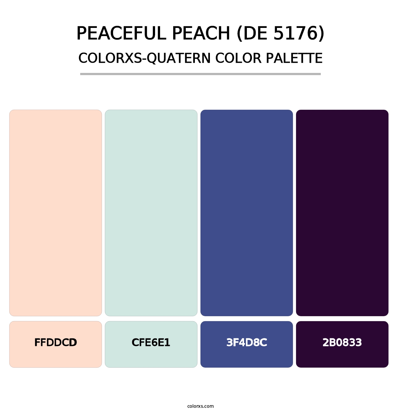 Peaceful Peach (DE 5176) - Colorxs Quatern Palette