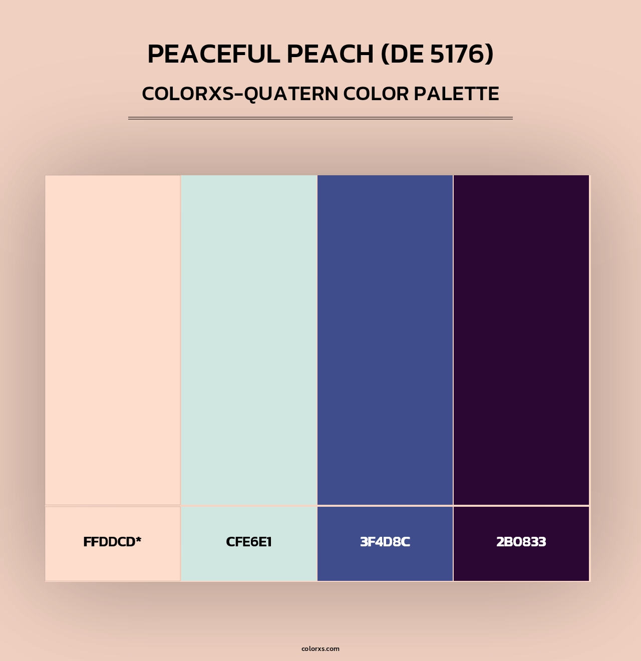 Peaceful Peach (DE 5176) - Colorxs Quad Palette
