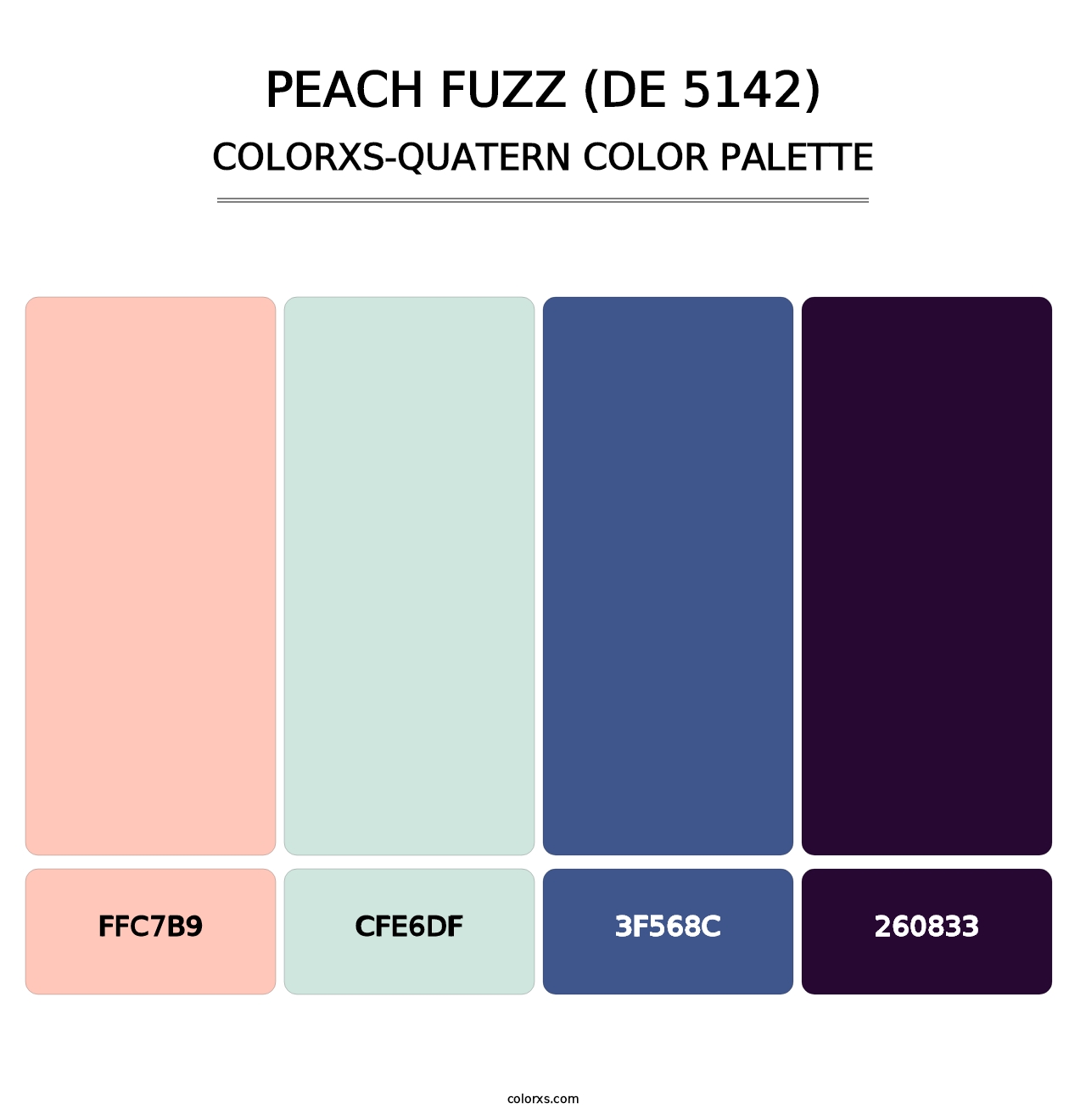 Peach Fuzz (DE 5142) - Colorxs Quatern Palette