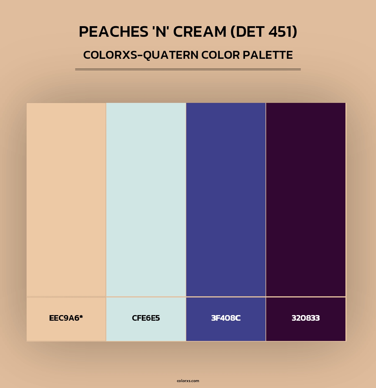 Peaches 'n' Cream (DET 451) - Colorxs Quad Palette