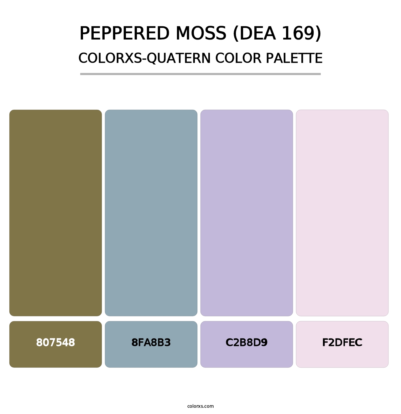 Peppered Moss (DEA 169) - Colorxs Quatern Palette