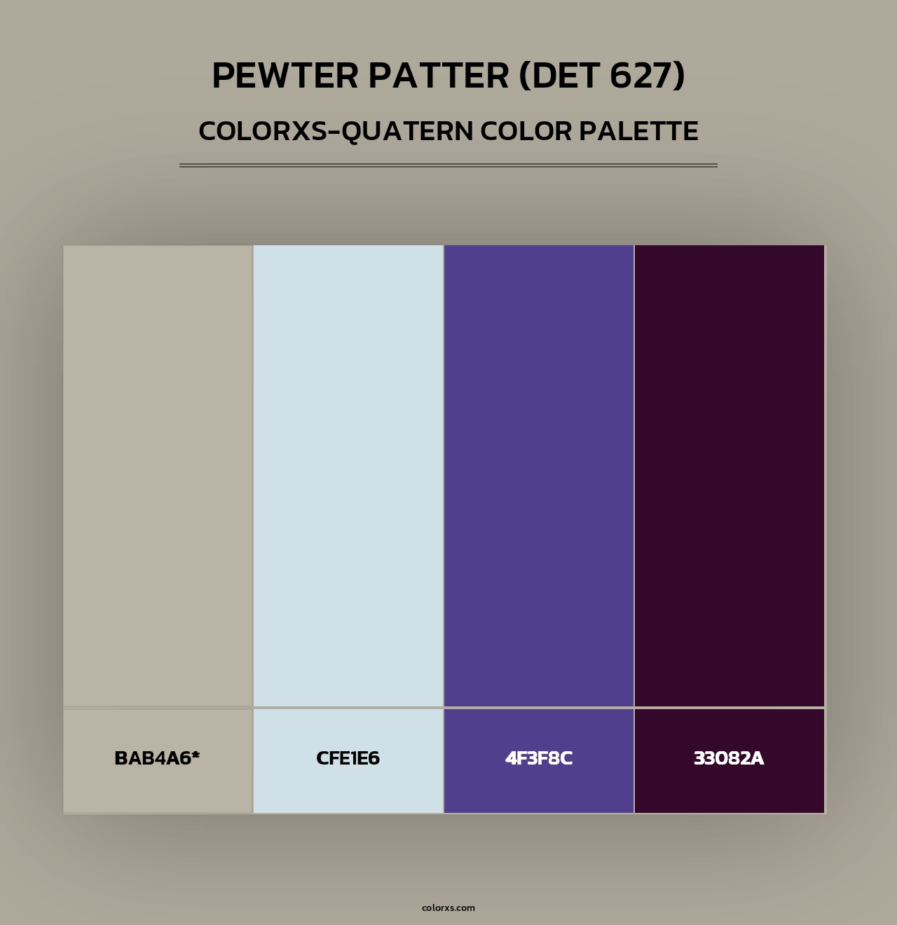 Pewter Patter (DET 627) - Colorxs Quad Palette