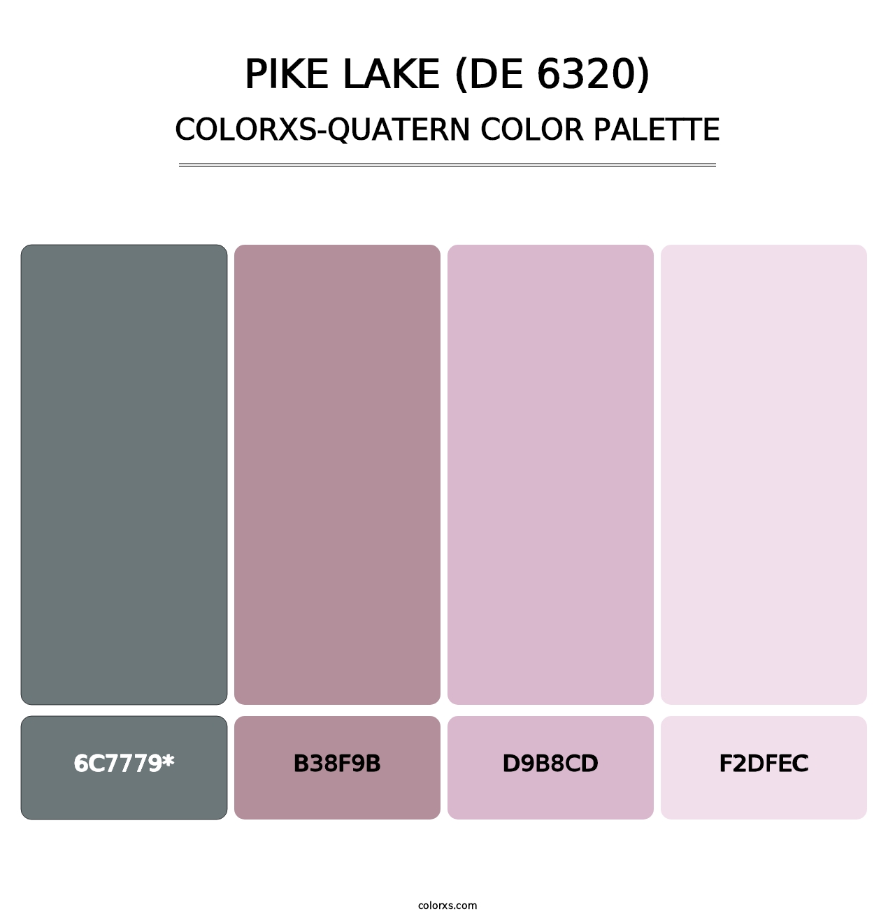 Pike Lake (DE 6320) - Colorxs Quatern Palette