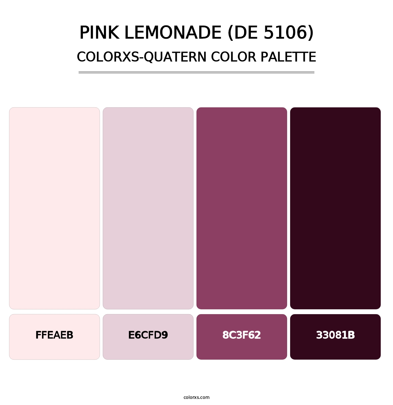Pink Lemonade (DE 5106) - Colorxs Quatern Palette