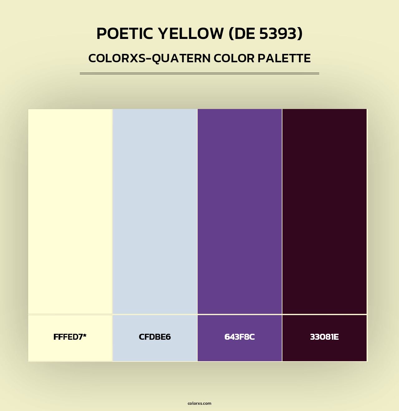 Poetic Yellow (DE 5393) - Colorxs Quad Palette