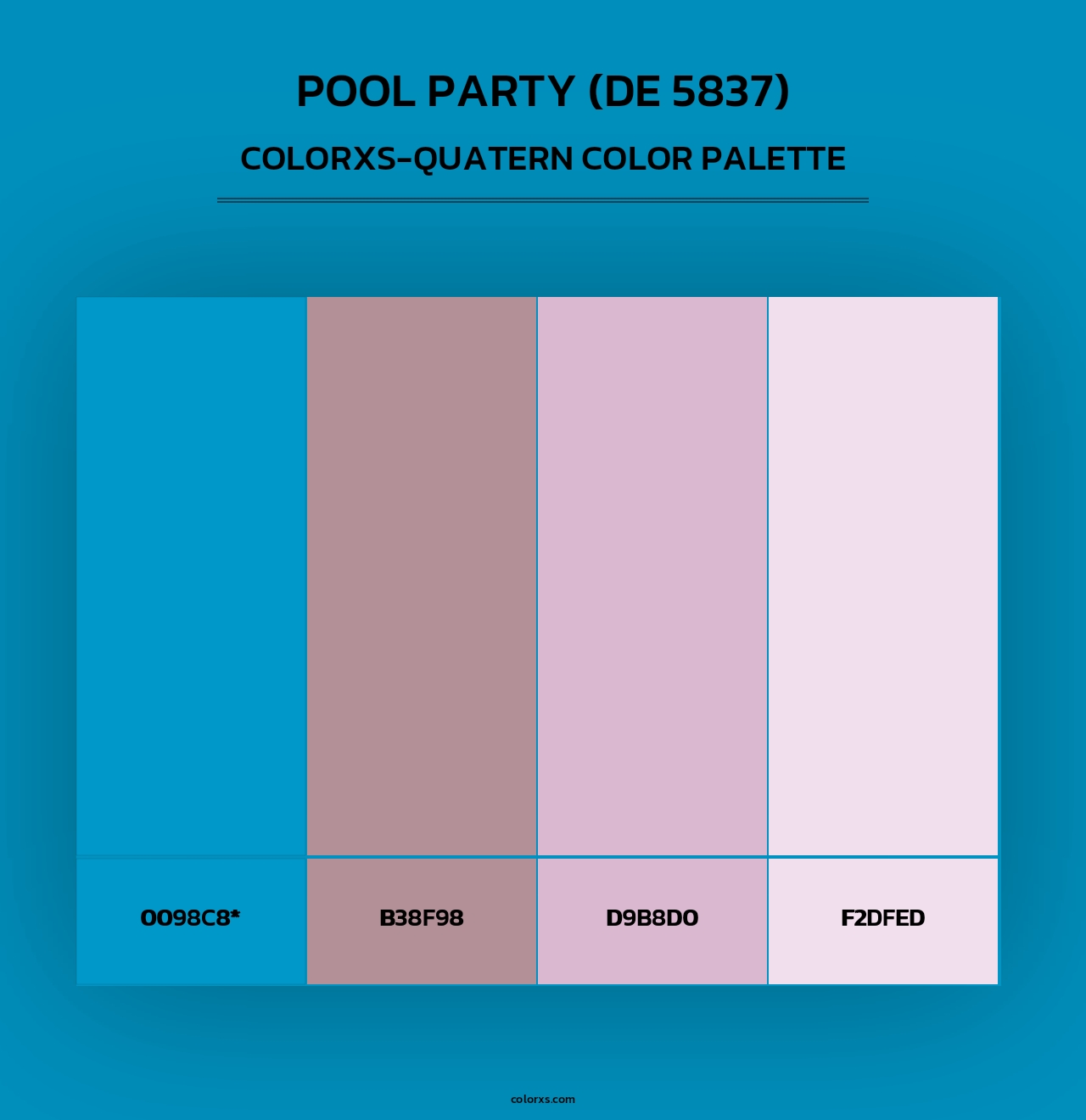 Pool Party (DE 5837) - Colorxs Quad Palette
