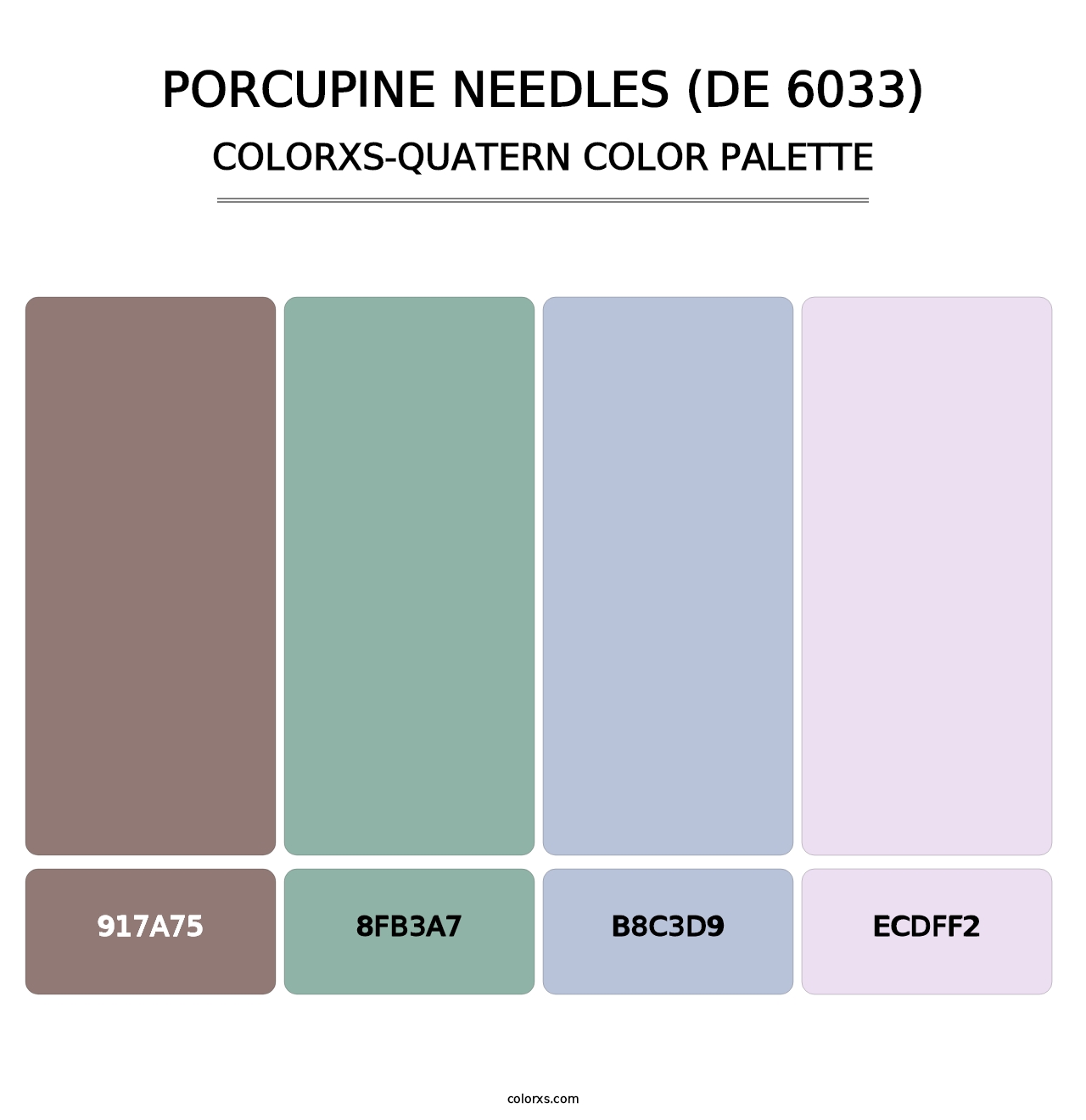 Porcupine Needles (DE 6033) - Colorxs Quatern Palette