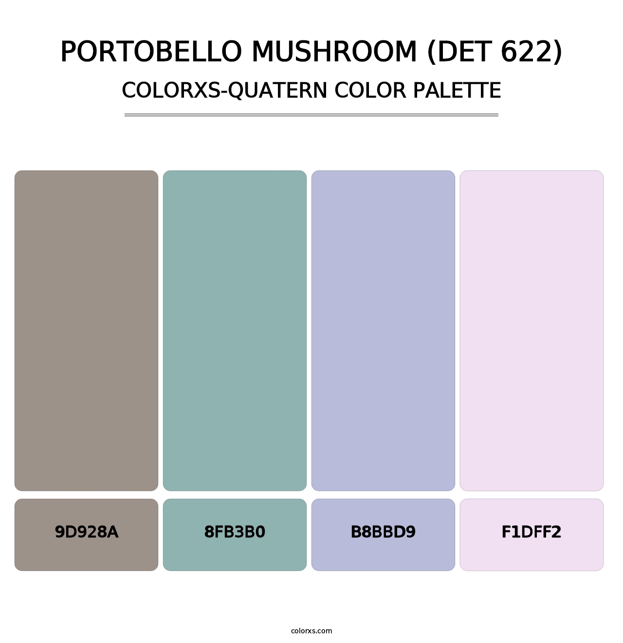 Portobello Mushroom (DET 622) - Colorxs Quatern Palette