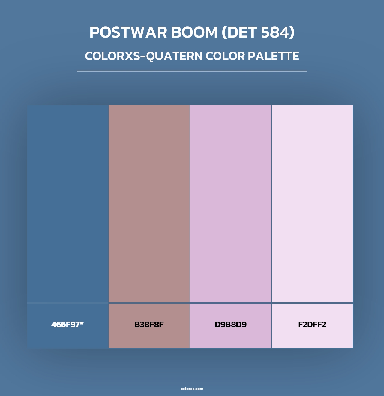 Postwar Boom (DET 584) - Colorxs Quad Palette