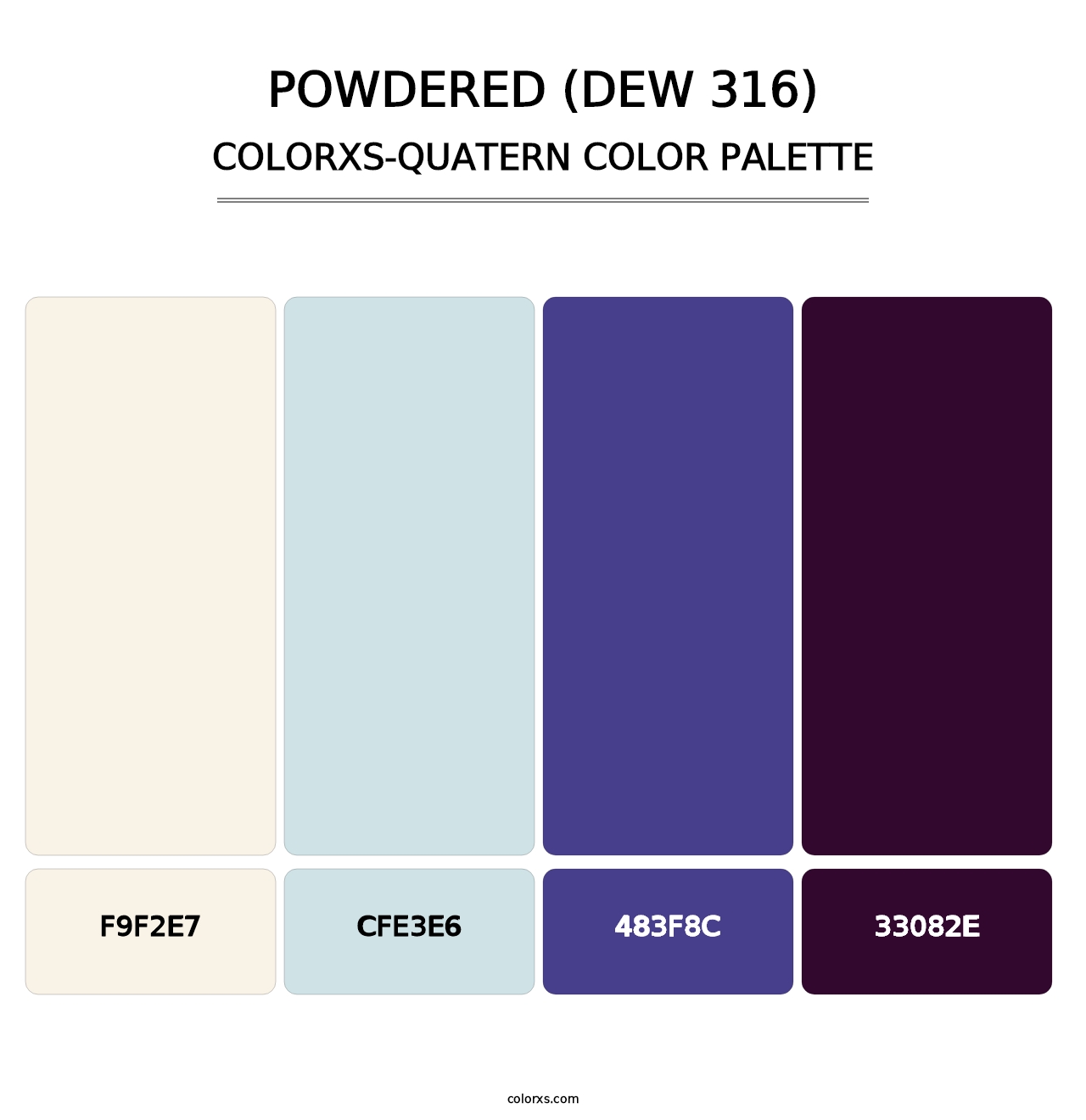 Powdered (DEW 316) - Colorxs Quatern Palette