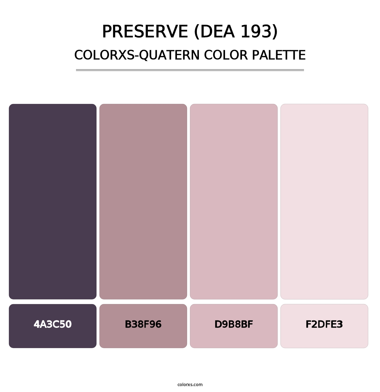 Preserve (DEA 193) - Colorxs Quatern Palette