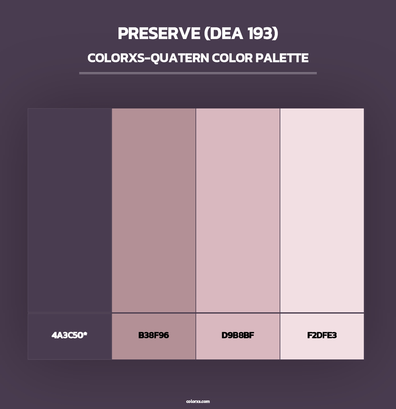 Preserve (DEA 193) - Colorxs Quad Palette