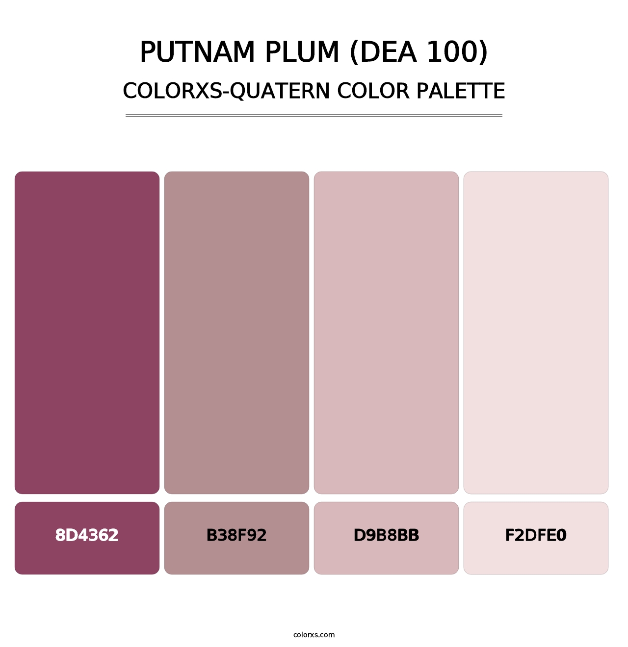 Putnam Plum (DEA 100) - Colorxs Quatern Palette
