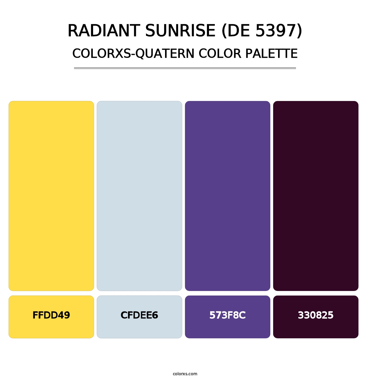 Radiant Sunrise (DE 5397) - Colorxs Quatern Palette