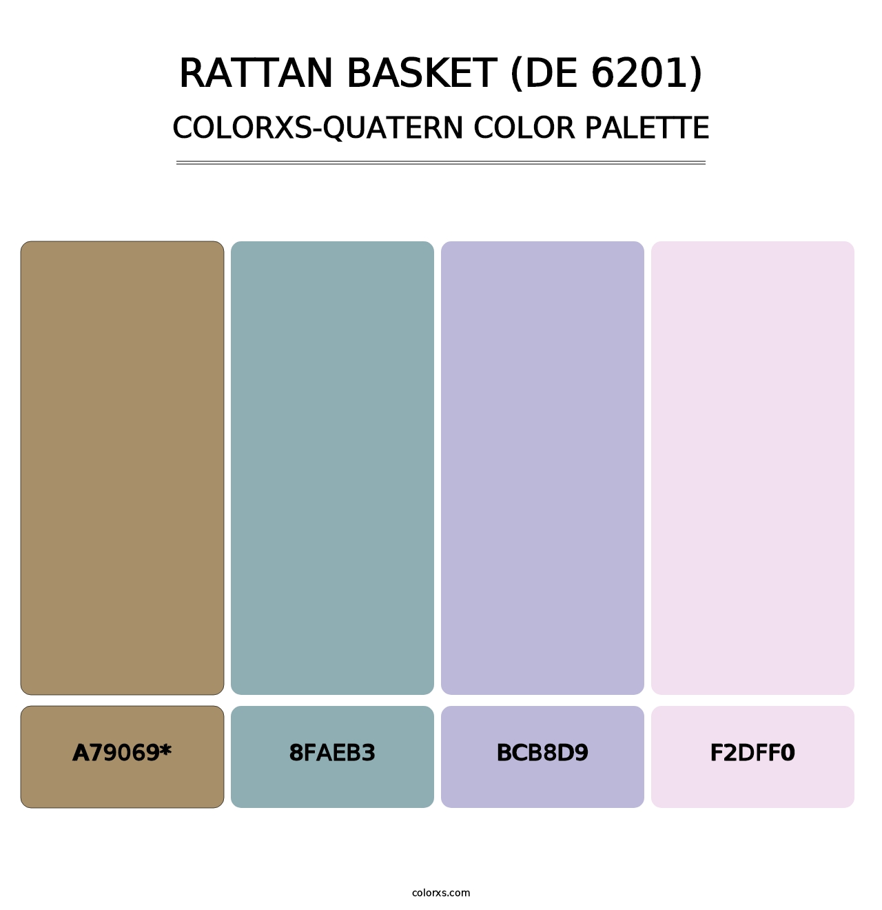Rattan Basket (DE 6201) - Colorxs Quatern Palette