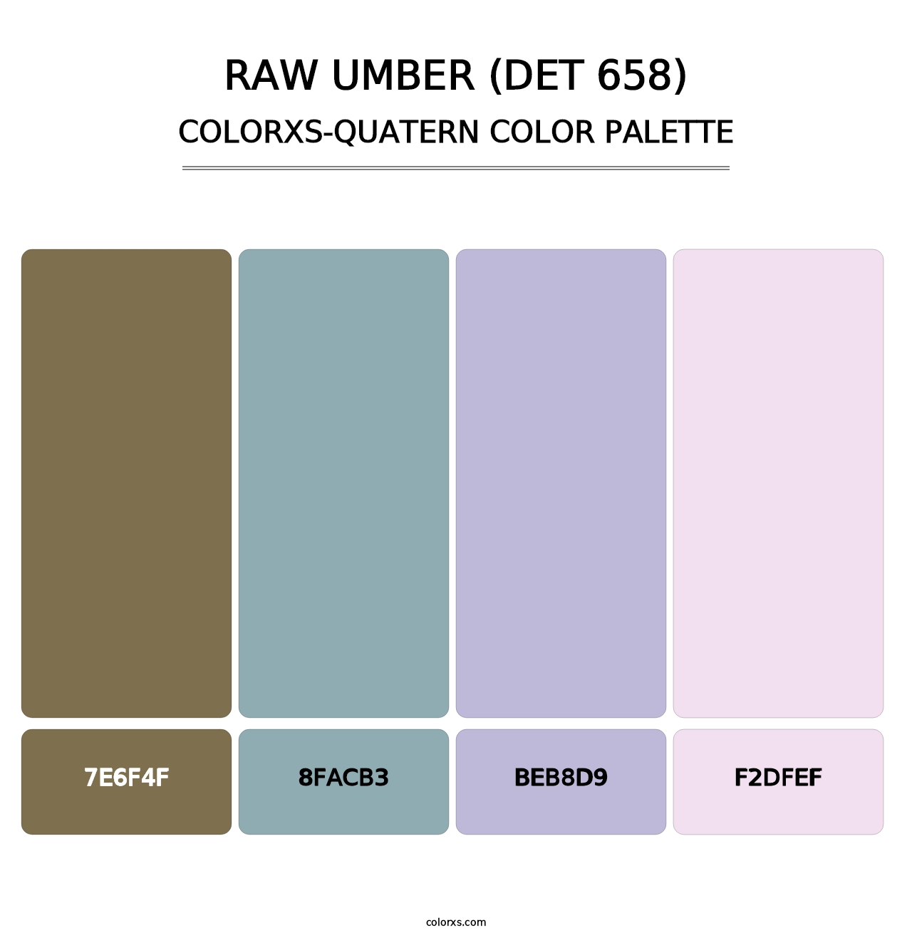 Raw Umber (DET 658) - Colorxs Quatern Palette