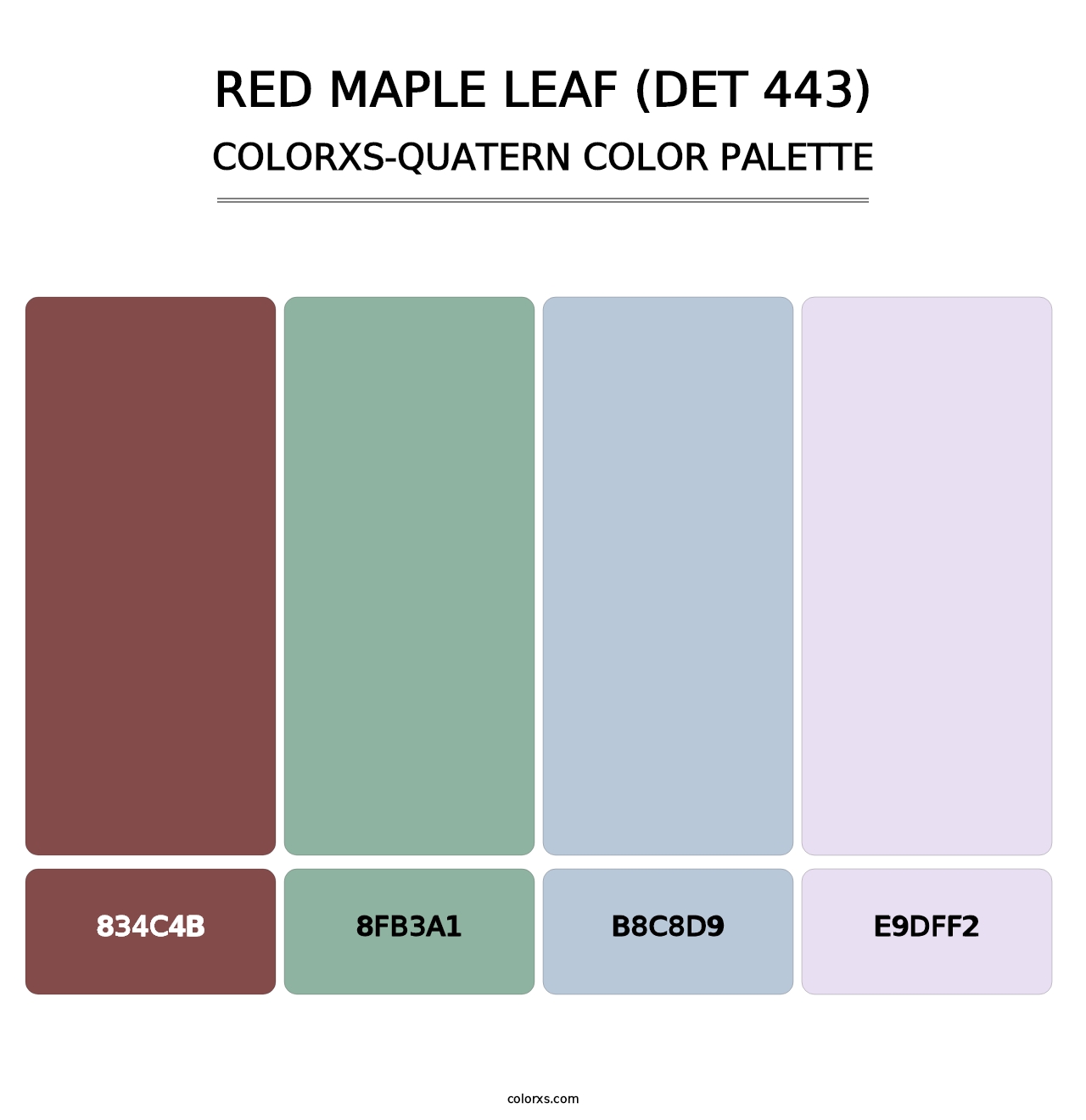 Red Maple Leaf (DET 443) - Colorxs Quatern Palette
