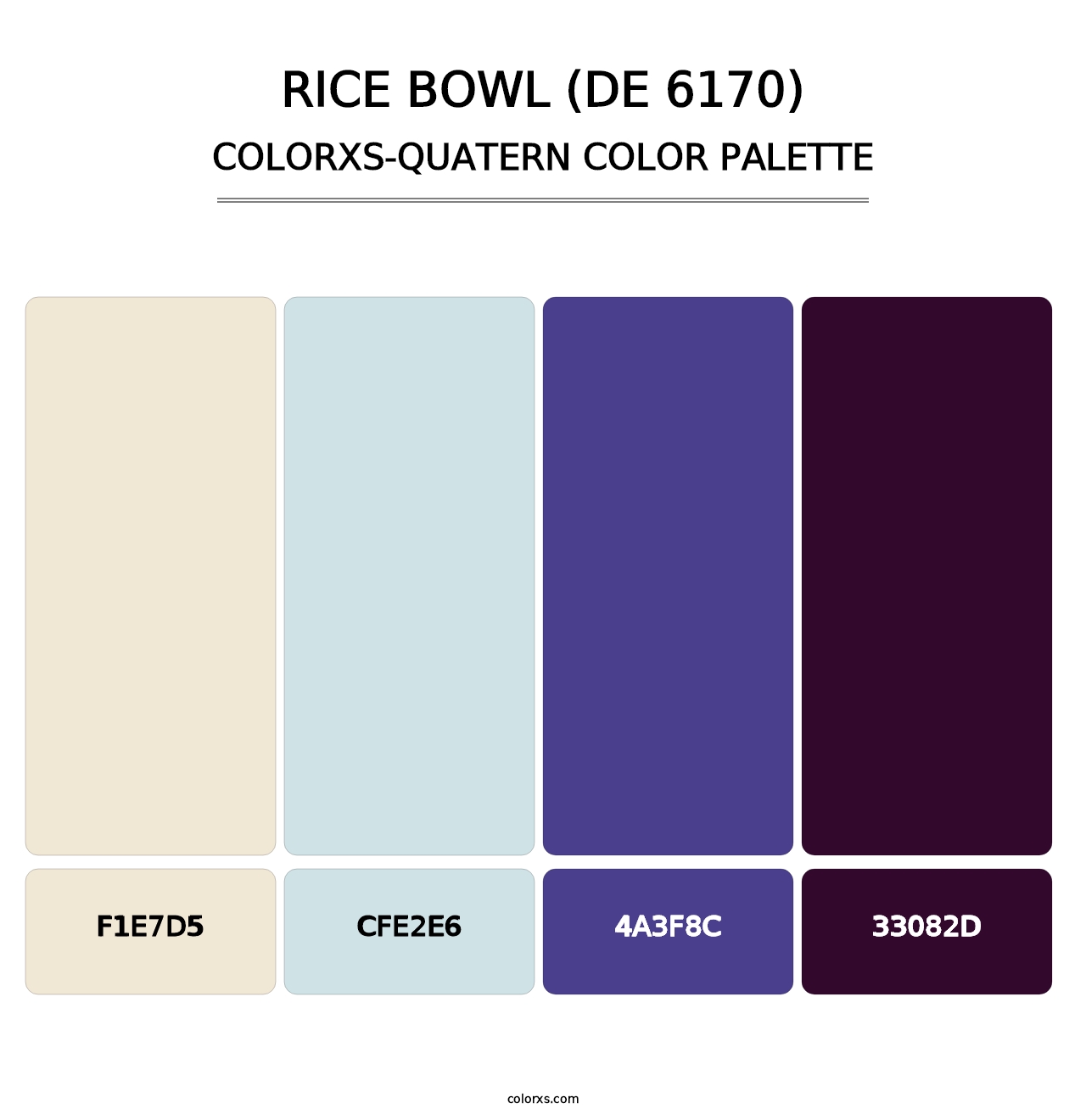 Rice Bowl (DE 6170) - Colorxs Quatern Palette
