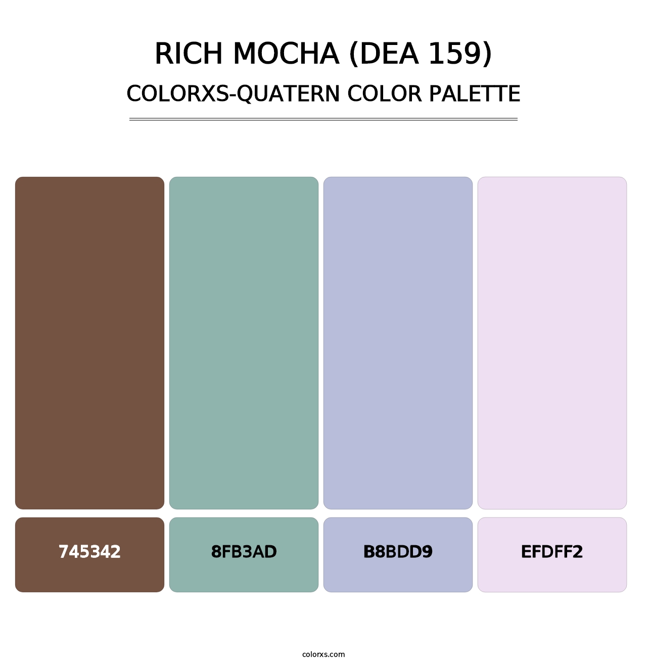 Rich Mocha (DEA 159) - Colorxs Quatern Palette