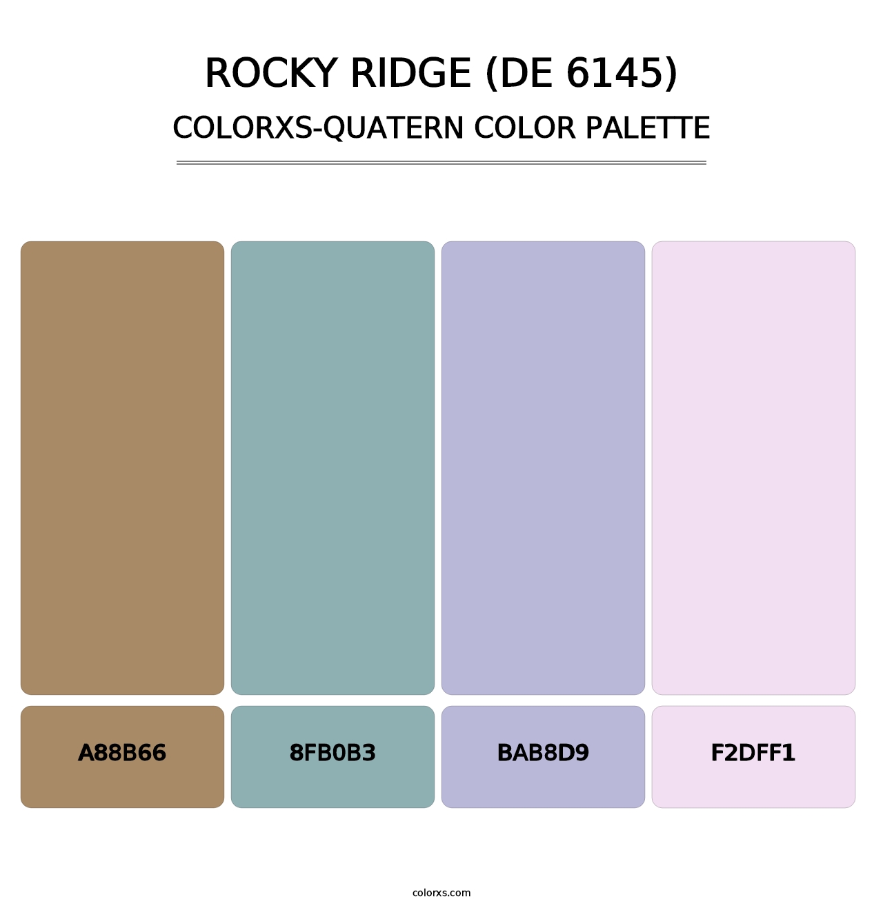 Rocky Ridge (DE 6145) - Colorxs Quatern Palette