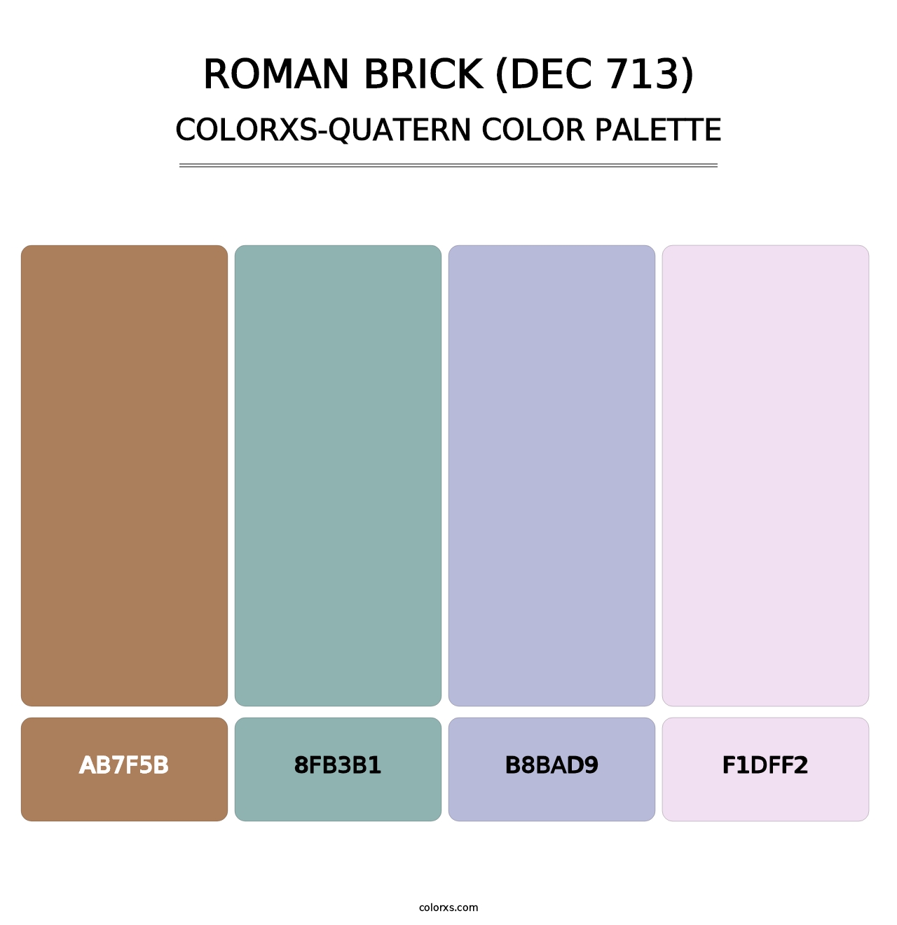 Roman Brick (DEC 713) - Colorxs Quatern Palette