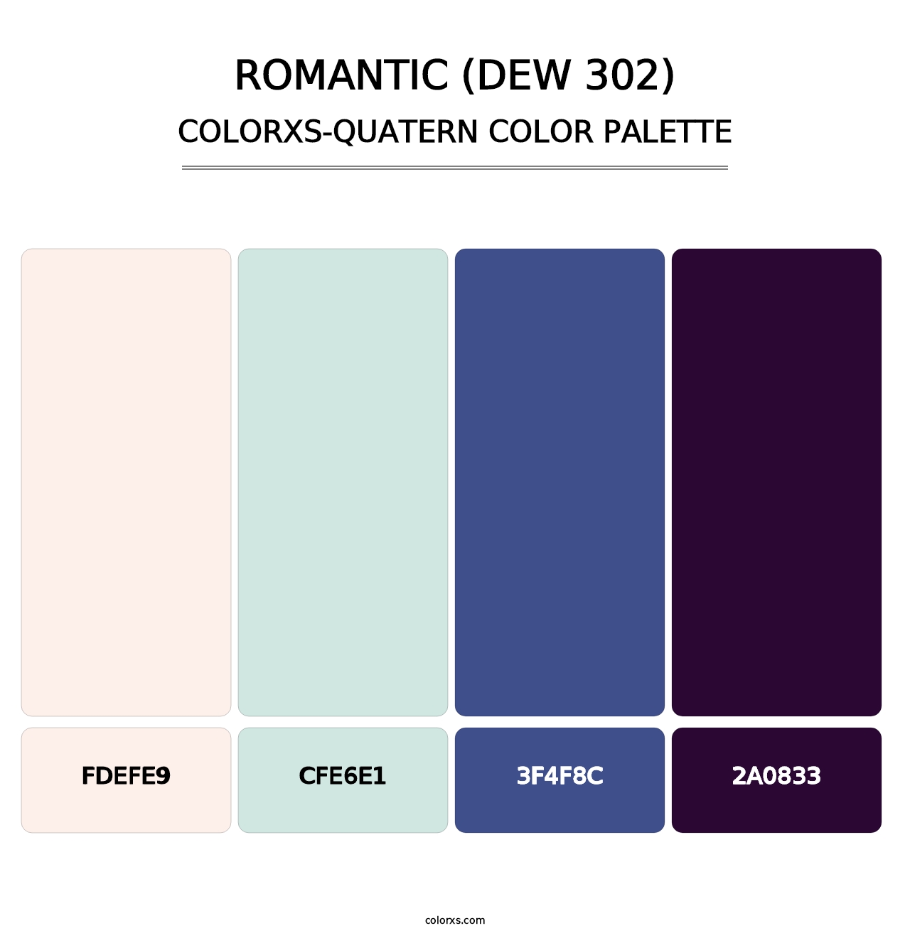 Romantic (DEW 302) - Colorxs Quatern Palette