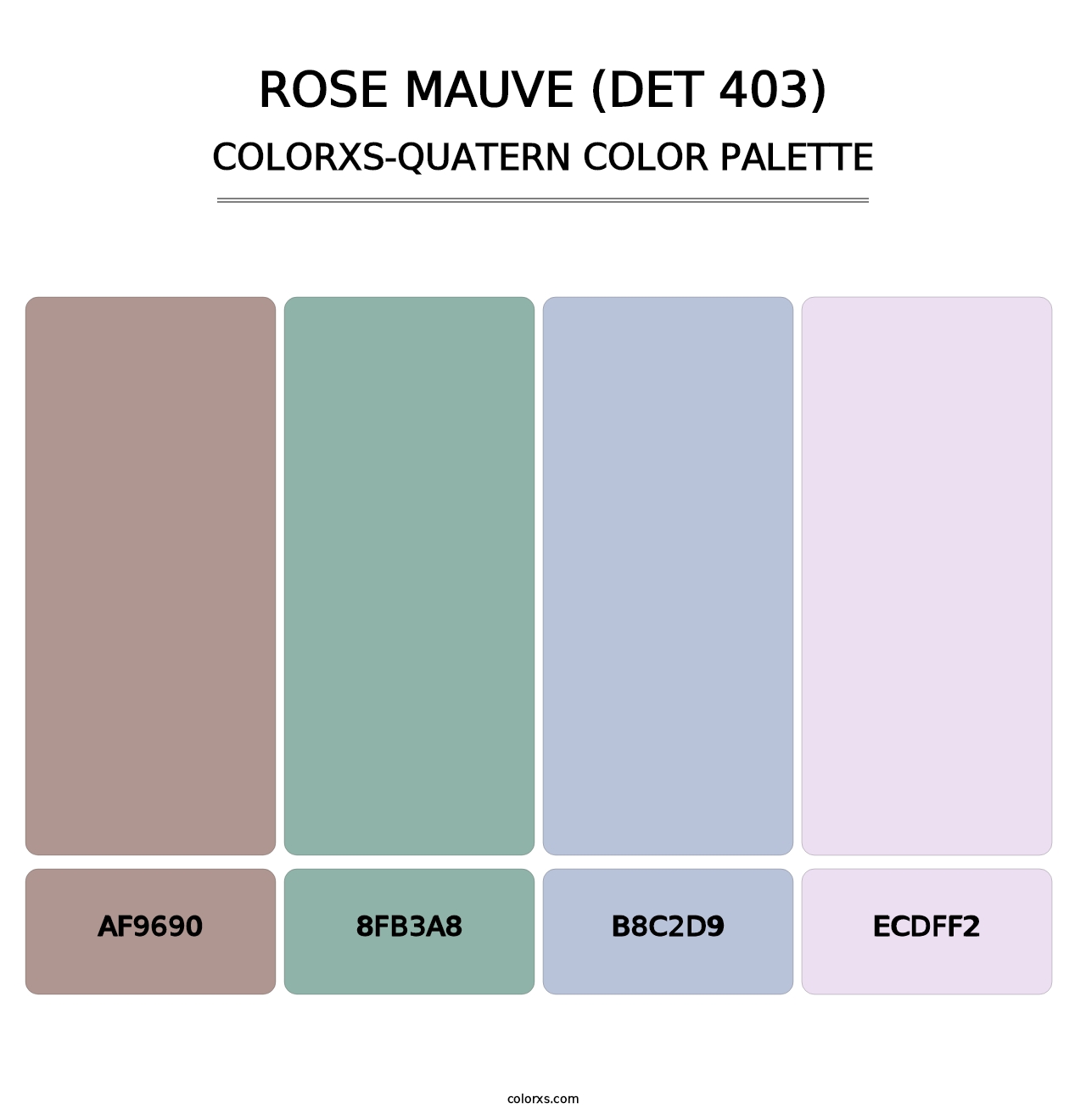 Rose Mauve (DET 403) - Colorxs Quatern Palette