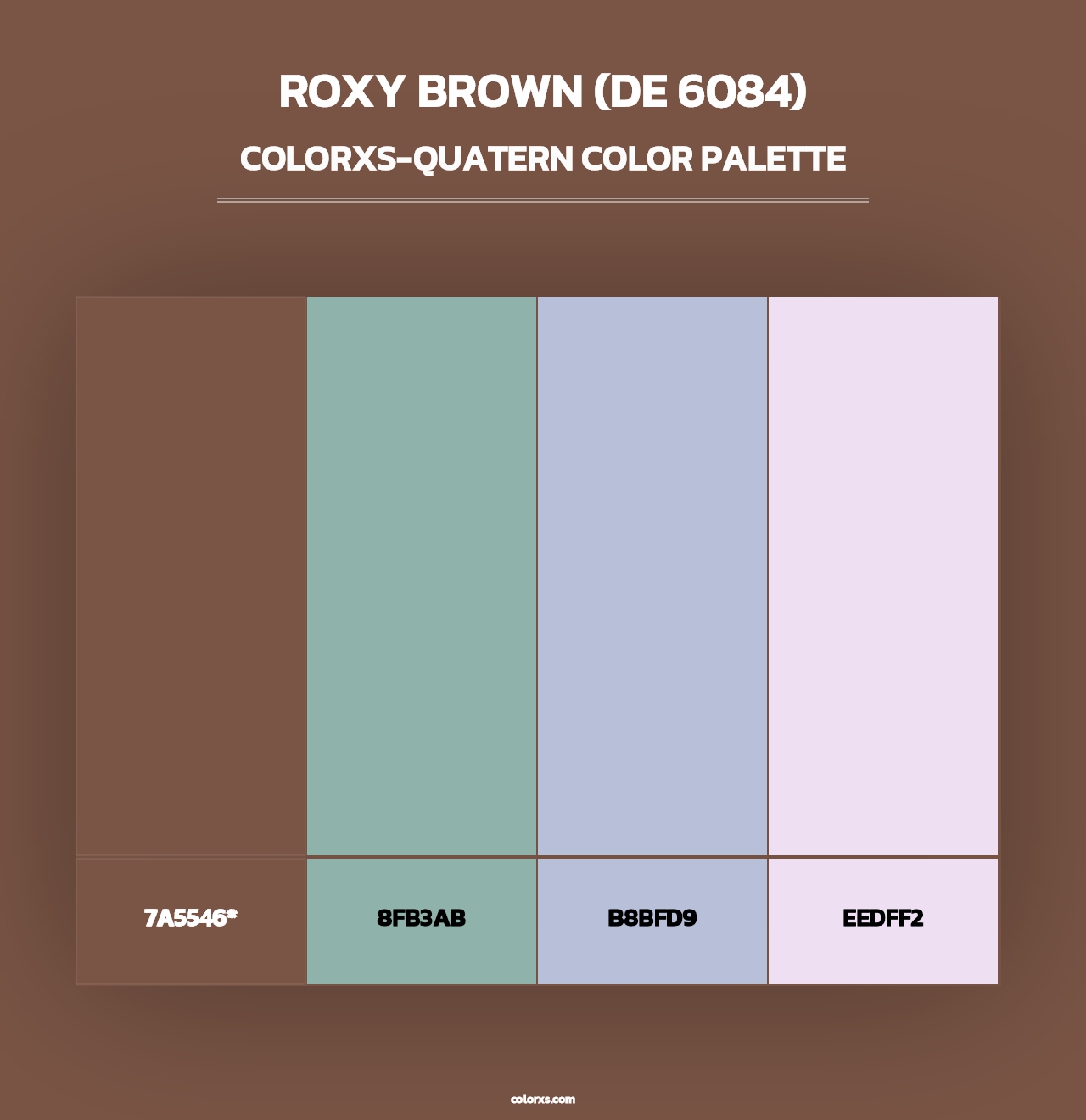 Roxy Brown (DE 6084) - Colorxs Quad Palette