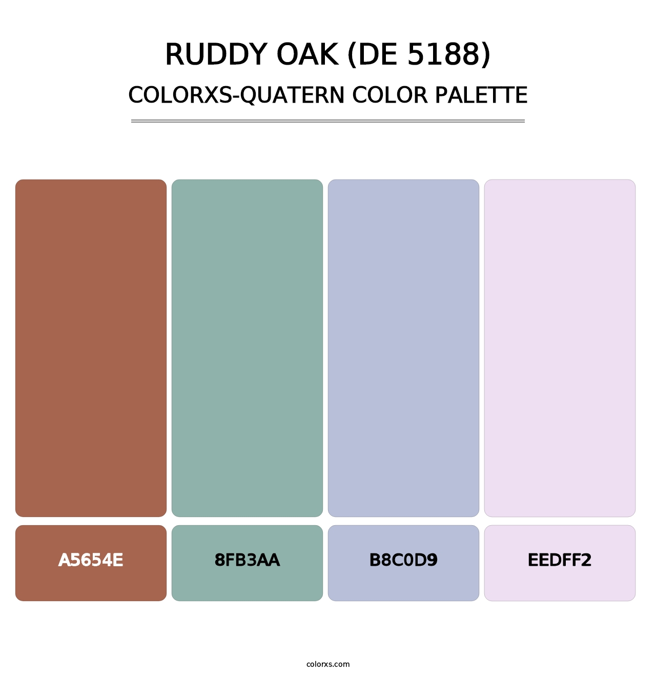 Ruddy Oak (DE 5188) - Colorxs Quatern Palette