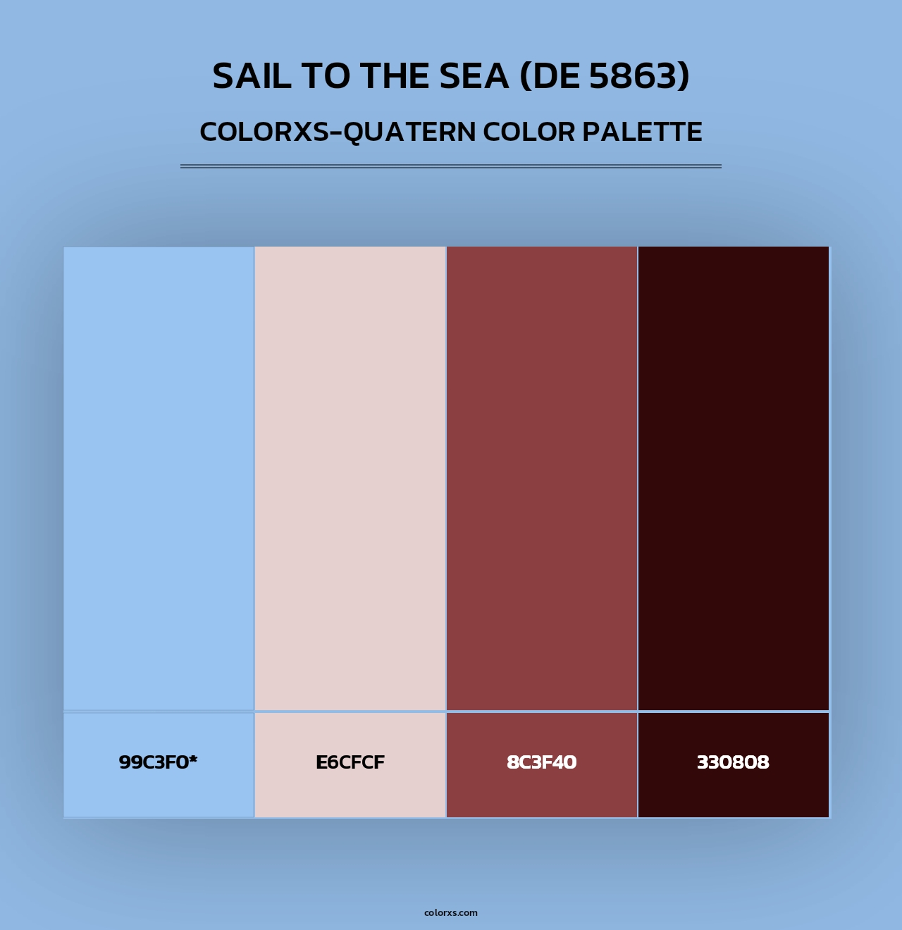 Sail to the Sea (DE 5863) - Colorxs Quad Palette