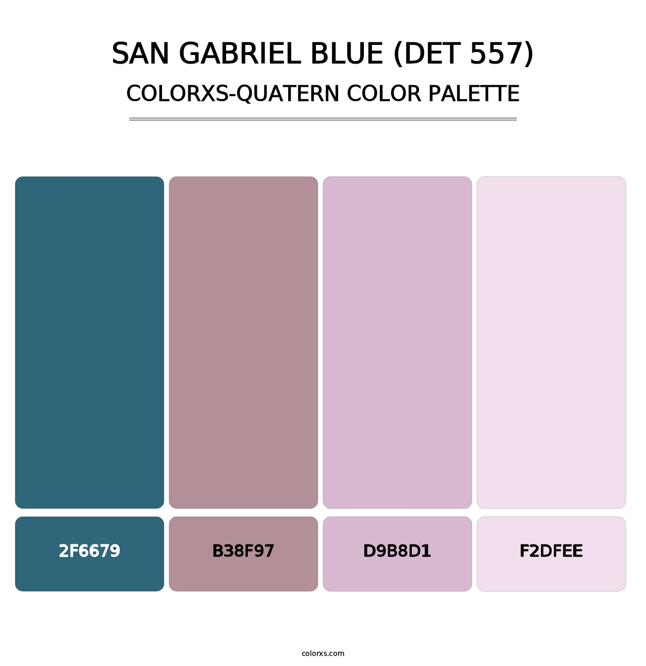 San Gabriel Blue (DET 557) - Colorxs Quatern Palette