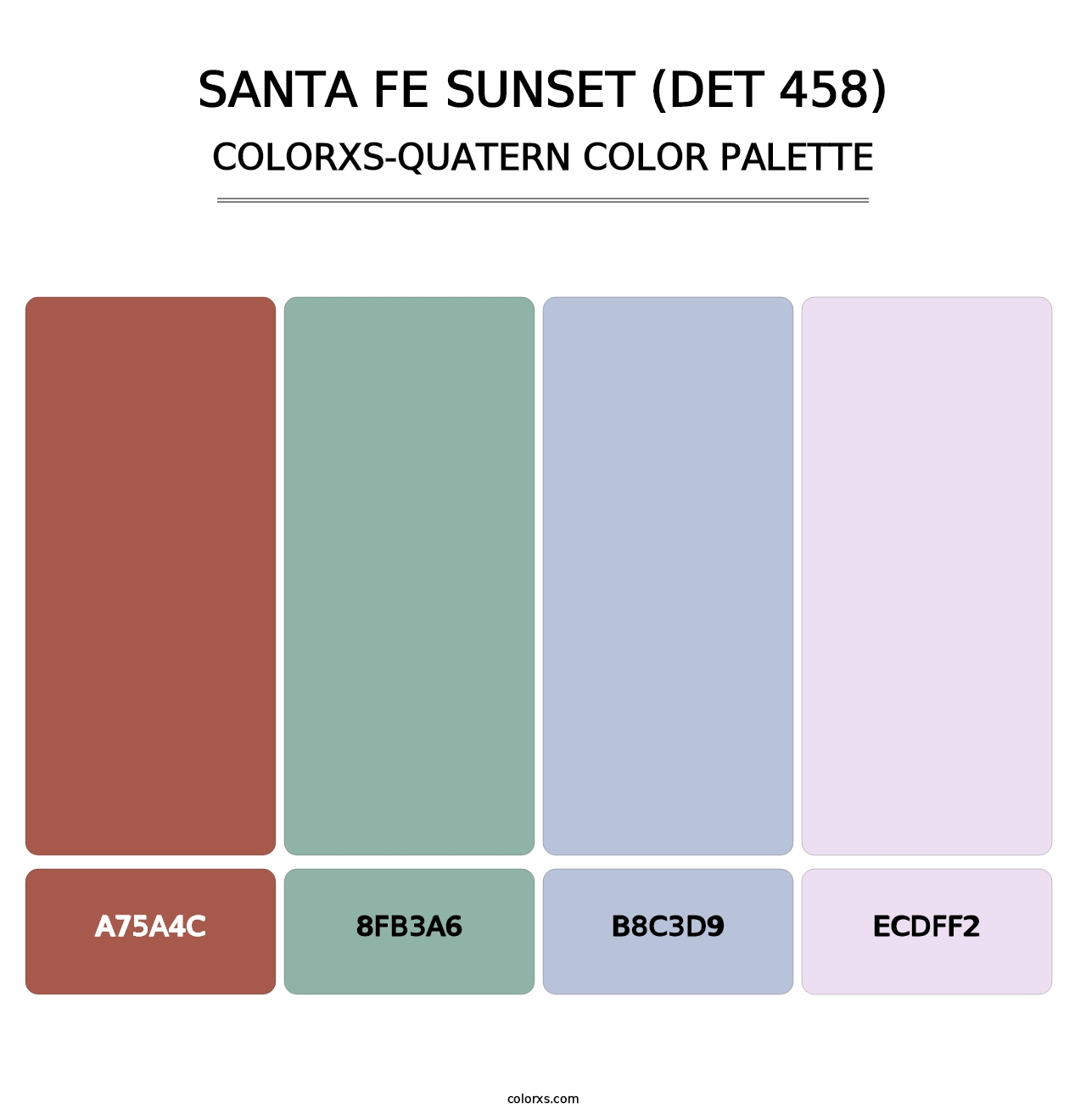 Santa Fe Sunset (DET 458) - Colorxs Quatern Palette