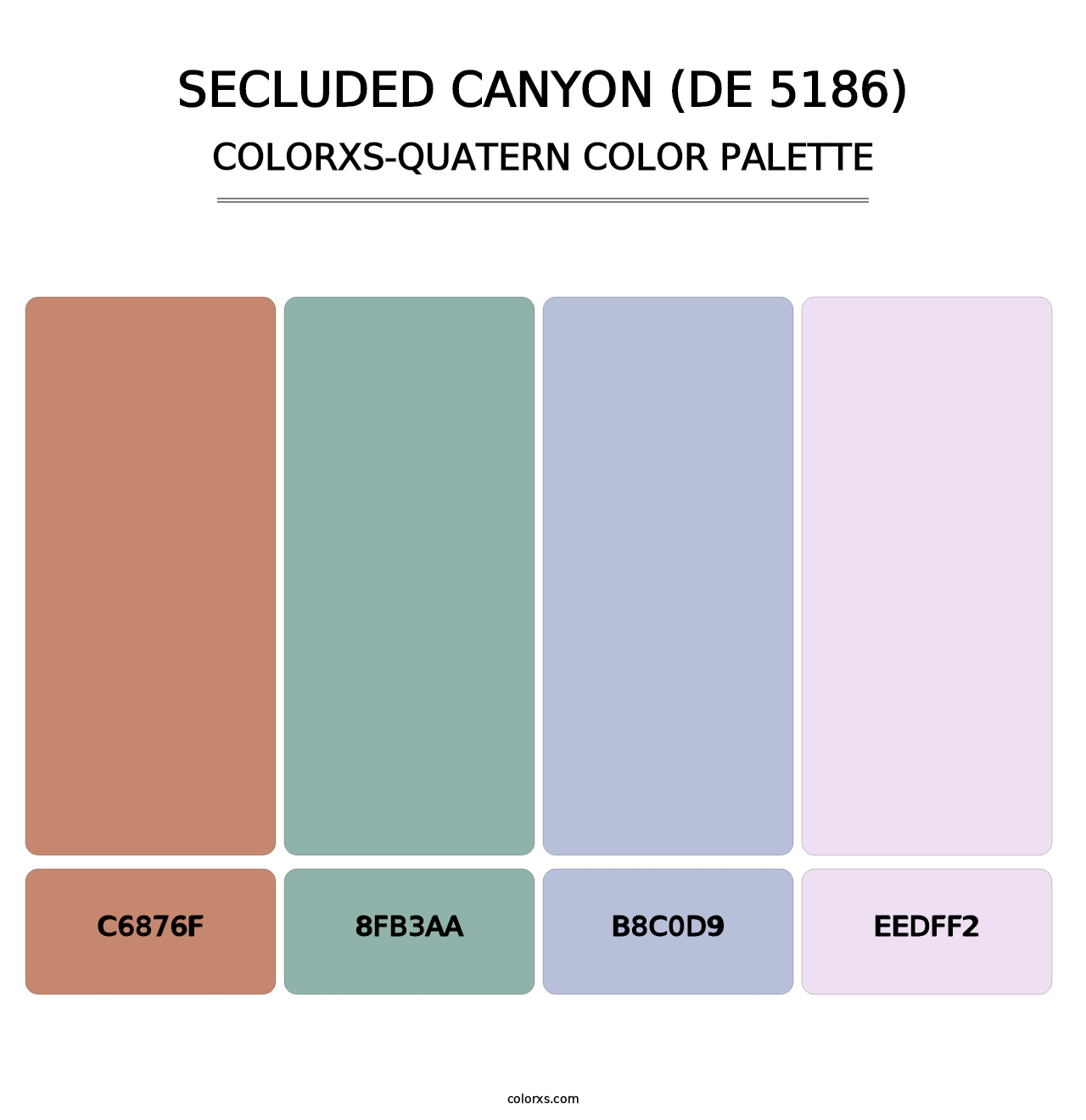 Secluded Canyon (DE 5186) - Colorxs Quatern Palette