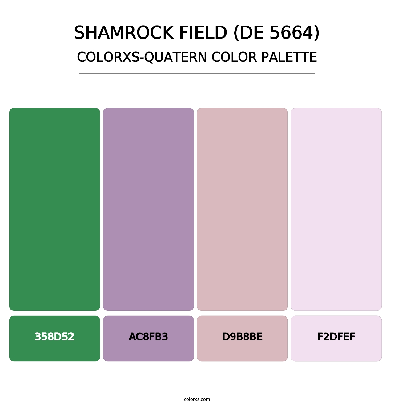 Shamrock Field (DE 5664) - Colorxs Quatern Palette