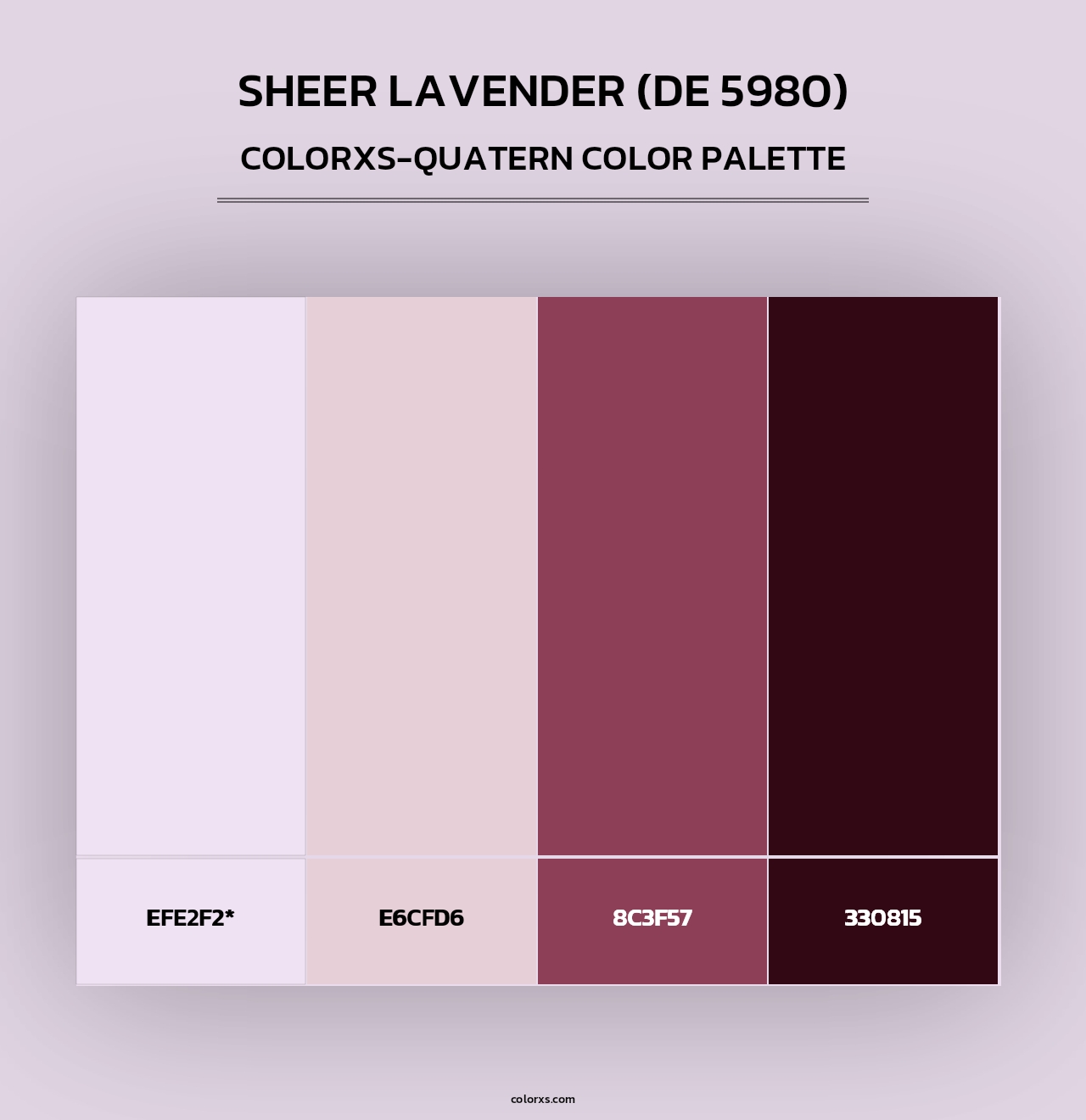 Sheer Lavender (DE 5980) - Colorxs Quad Palette