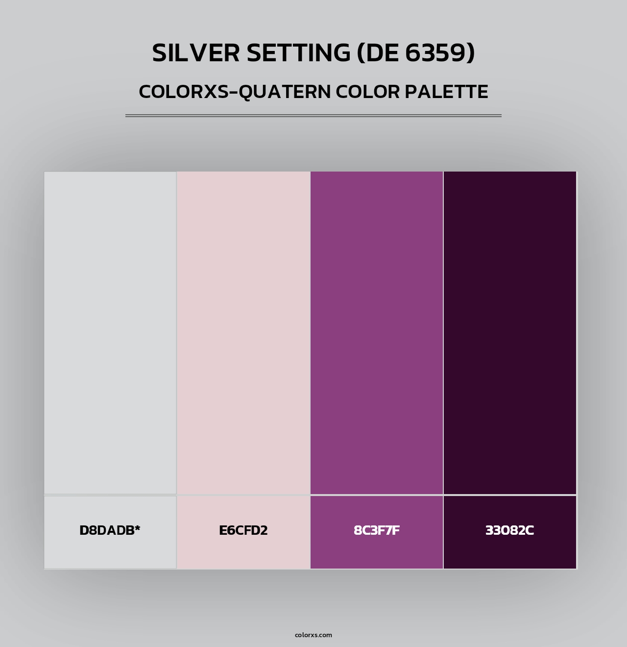 Silver Setting (DE 6359) - Colorxs Quad Palette