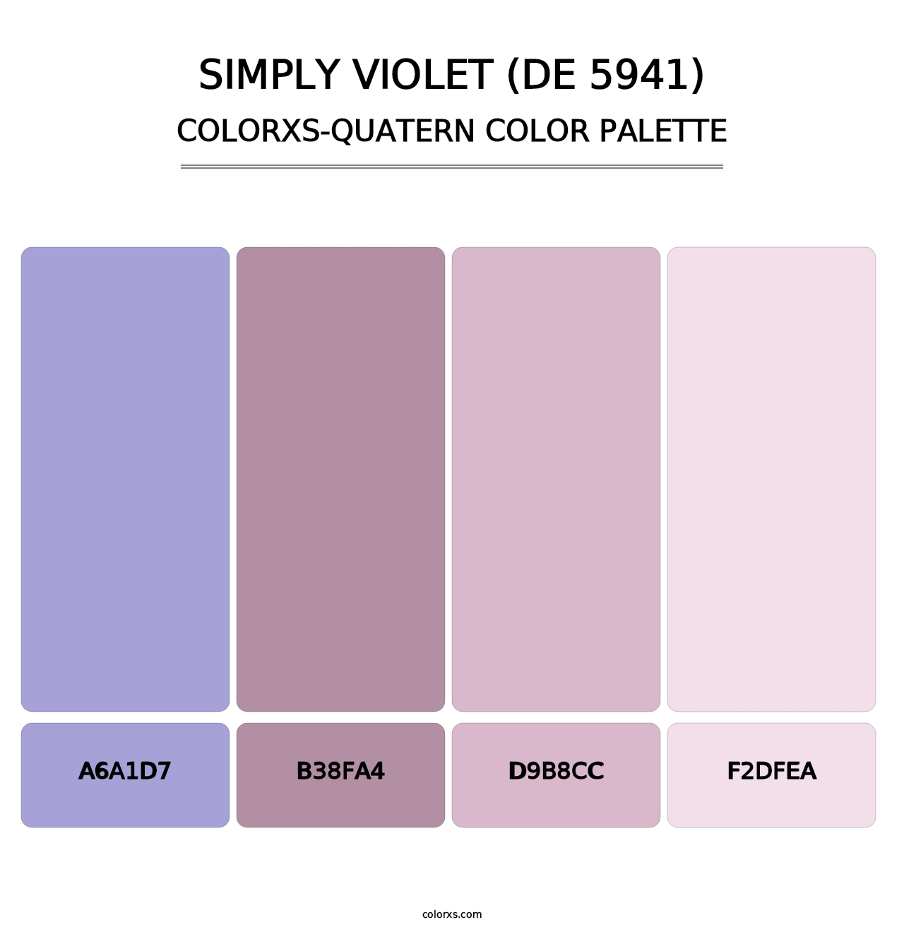 Simply Violet (DE 5941) - Colorxs Quatern Palette