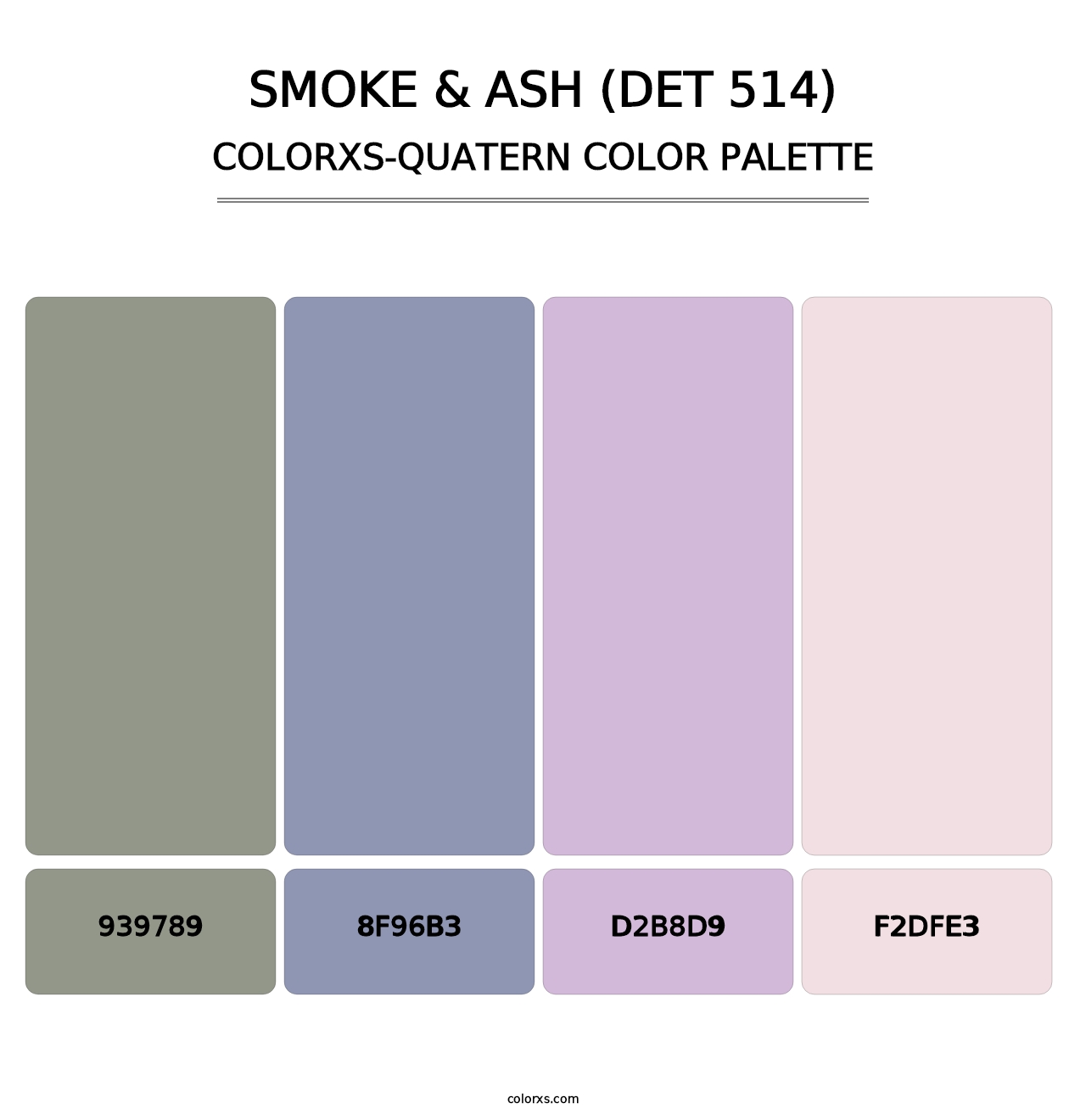 Smoke & Ash (DET 514) - Colorxs Quatern Palette