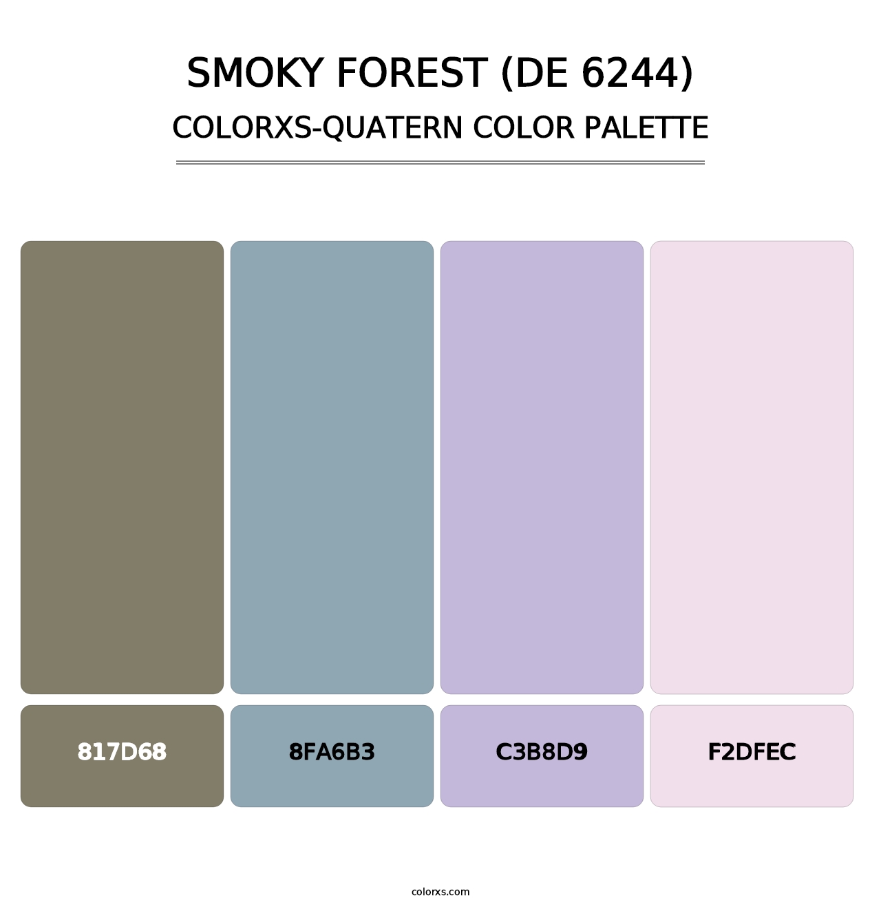 Smoky Forest (DE 6244) - Colorxs Quatern Palette