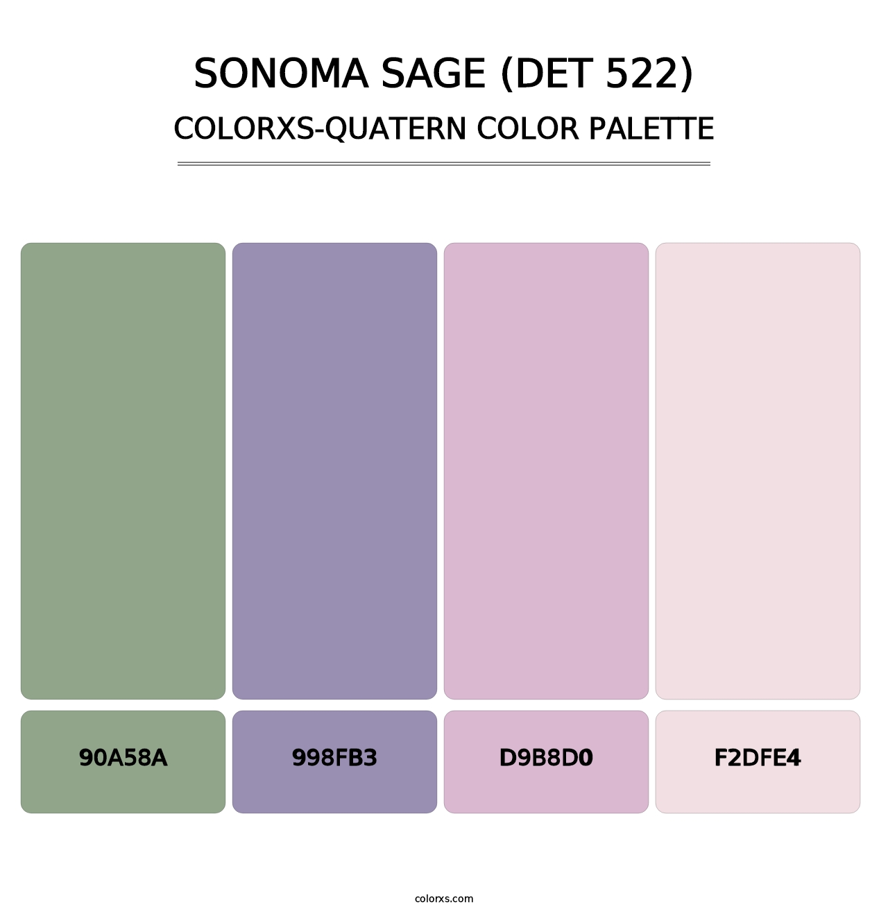 Sonoma Sage (DET 522) - Colorxs Quatern Palette