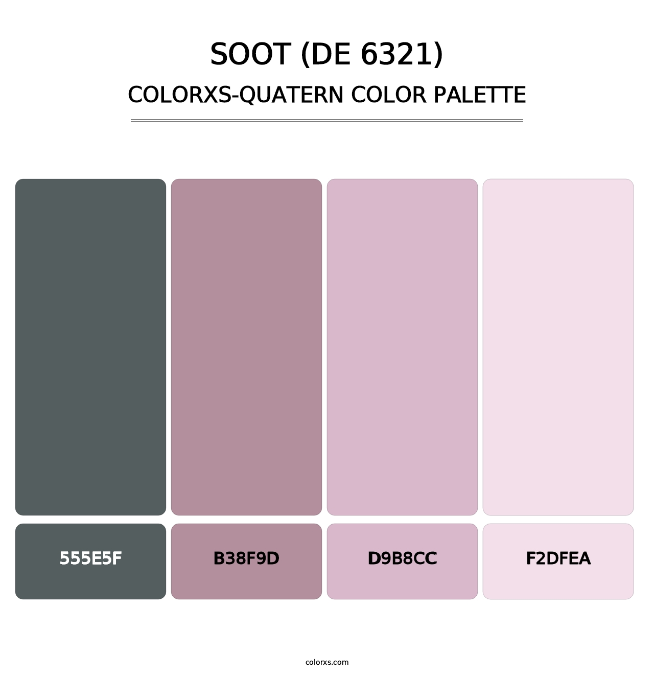 Soot (DE 6321) - Colorxs Quatern Palette