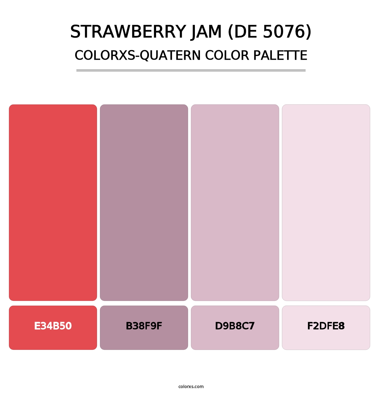 Strawberry Jam (DE 5076) - Colorxs Quatern Palette