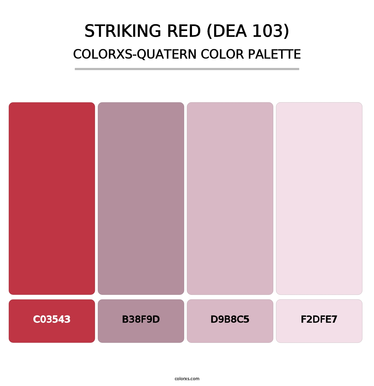 Striking Red (DEA 103) - Colorxs Quatern Palette